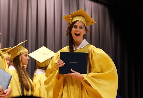 She's obviously happy.