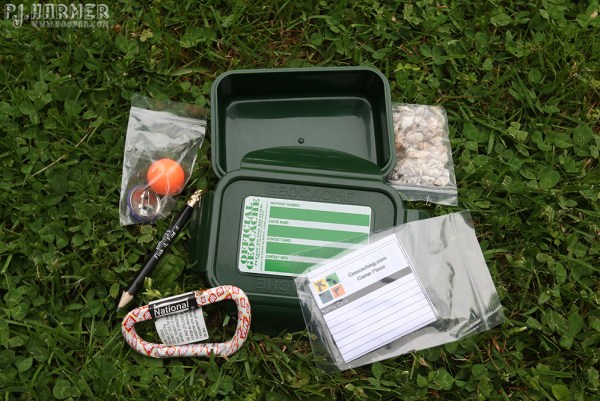 Outside the box: Geocache contents