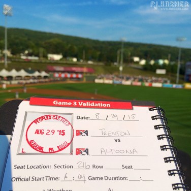 Stamped in for a game in Altoona!