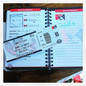 All stamped in and ready for baseball.