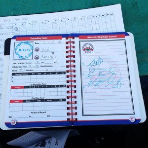 Stamped in ... with my book and ready to go.