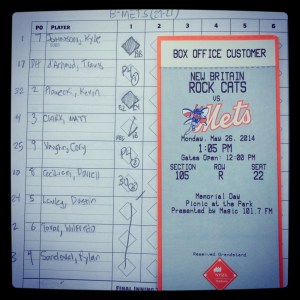 Keeping book, as always, on my Eephus League Halfliner.