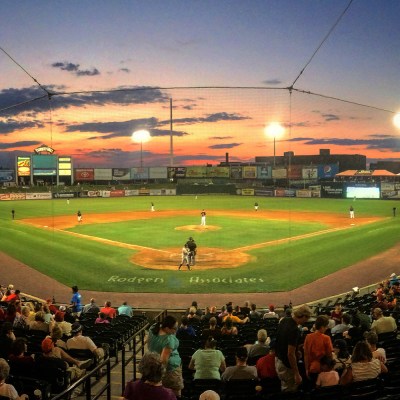 A view from behind the plate.