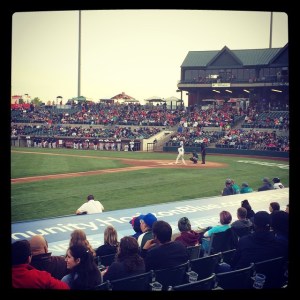 Playing ball at TD Bank Ballpark!