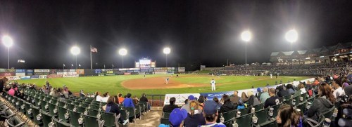 The Somerset Patriots on a nice spring evening.